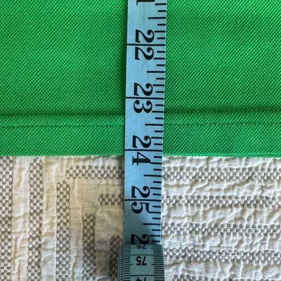 Lacoste Men's Classic Green Pique Polo Shirt - Large Logo on back - Medium - Picture 8 of 10